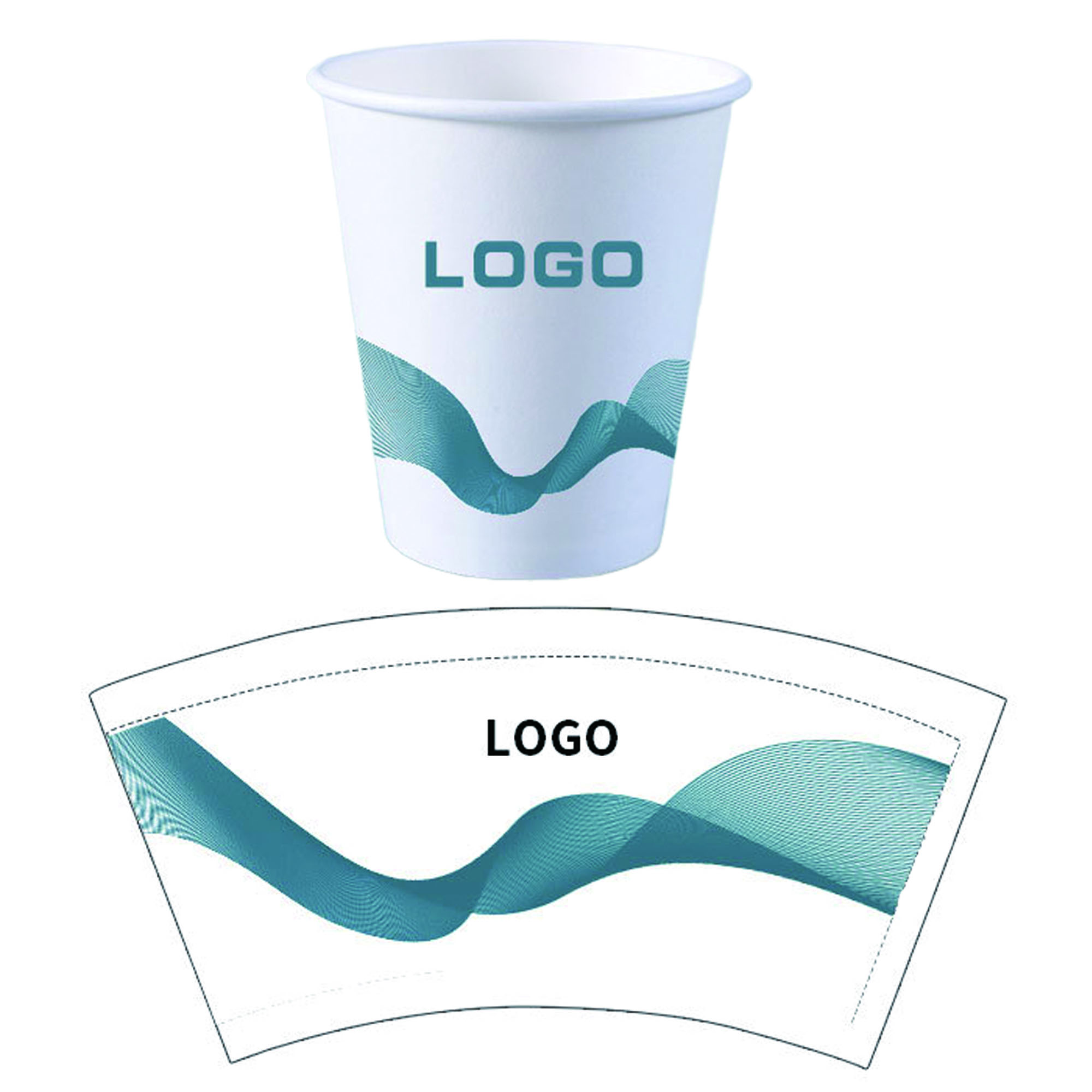 8 OZ Disposable Paper Cup Full Color, custom paper cup with logo imprint 2