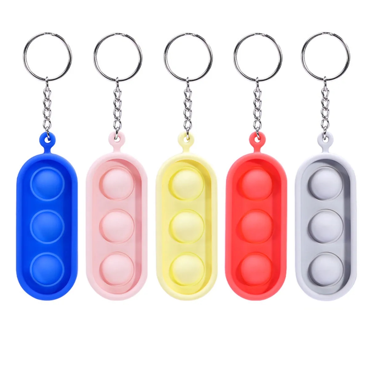 Mini Pressure Relief Ventilation Fingertip Silicone Keychain 3