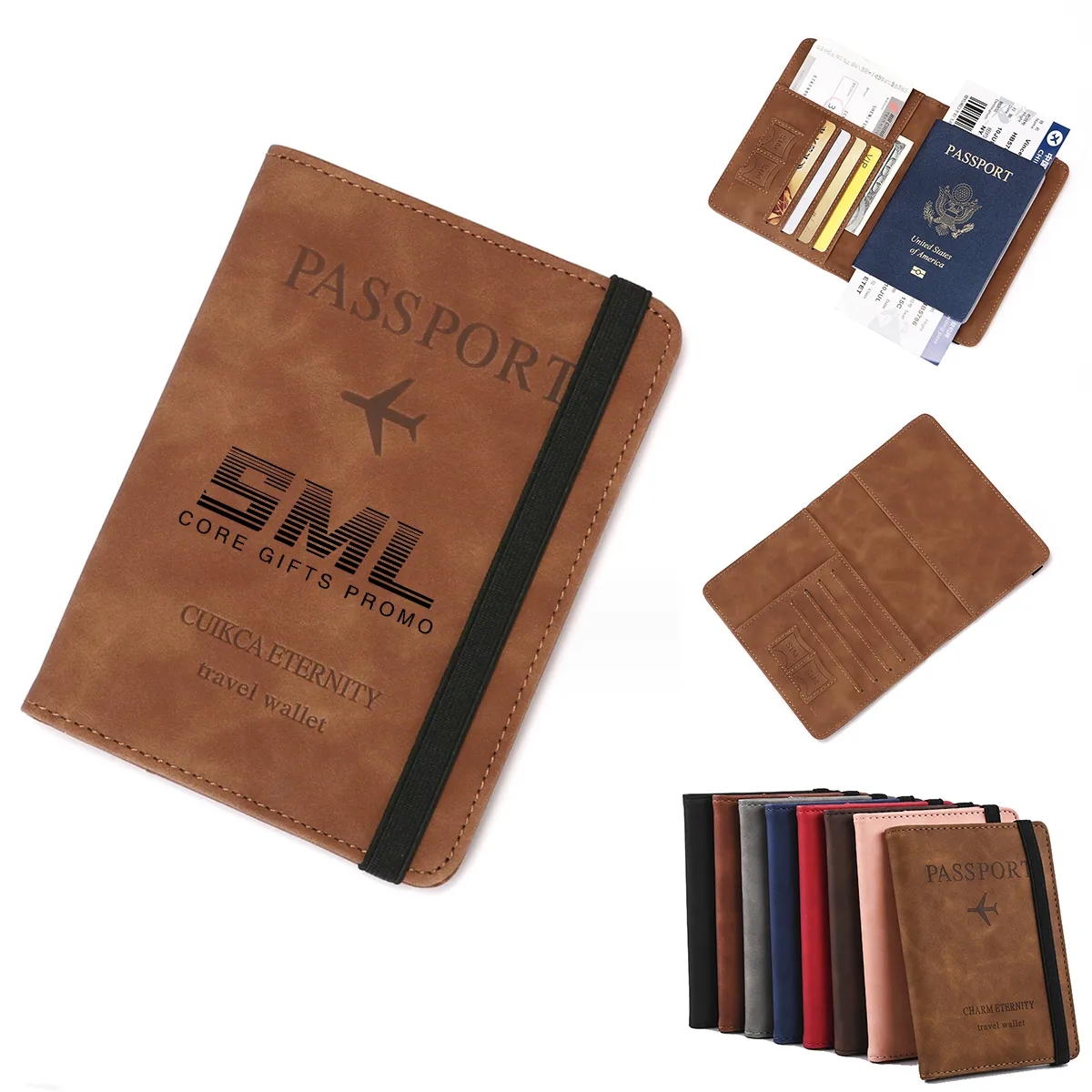 Portable Travel PU Document Organizer Passport Storage Walle 2