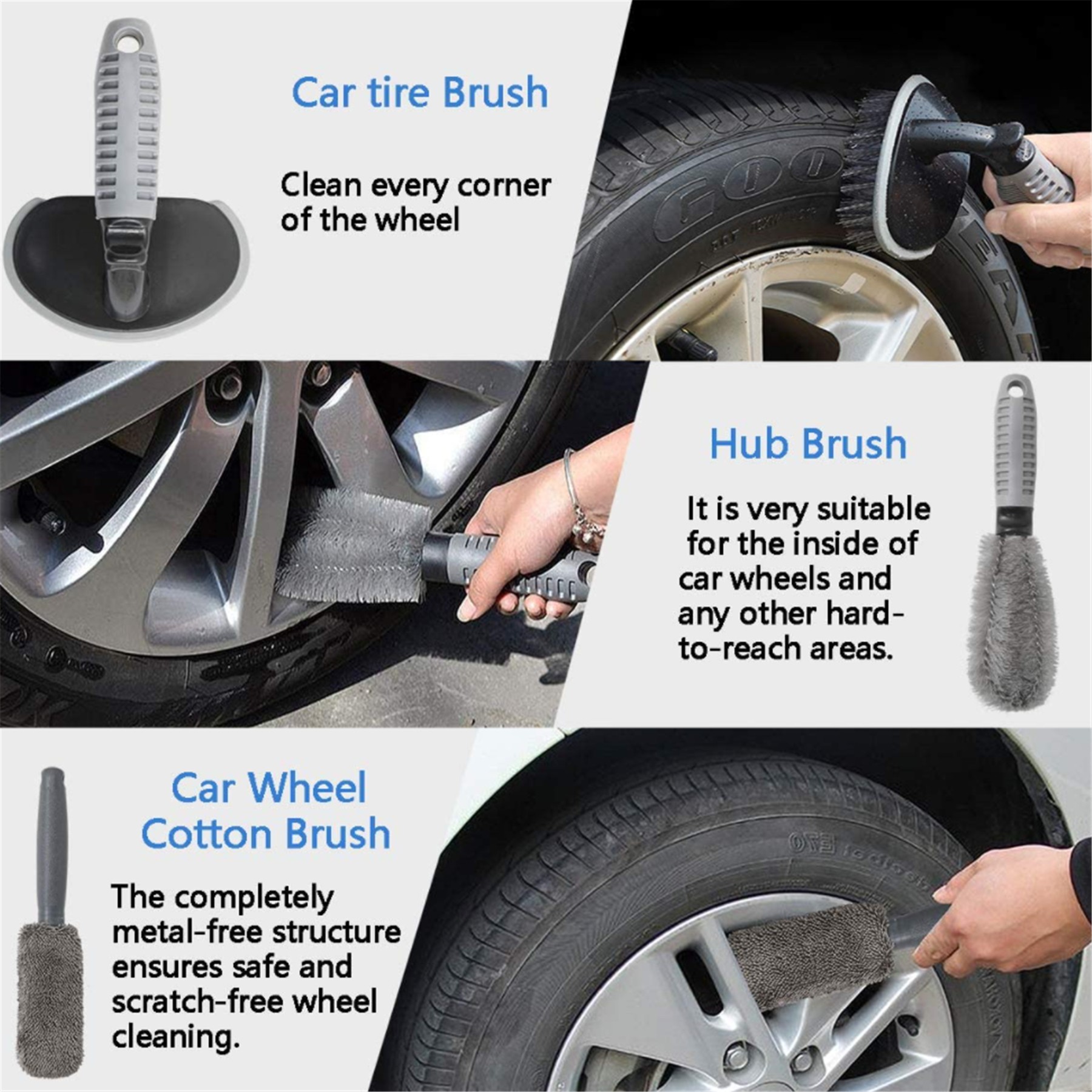 Microfiber Car Cleaning Tools Set 4