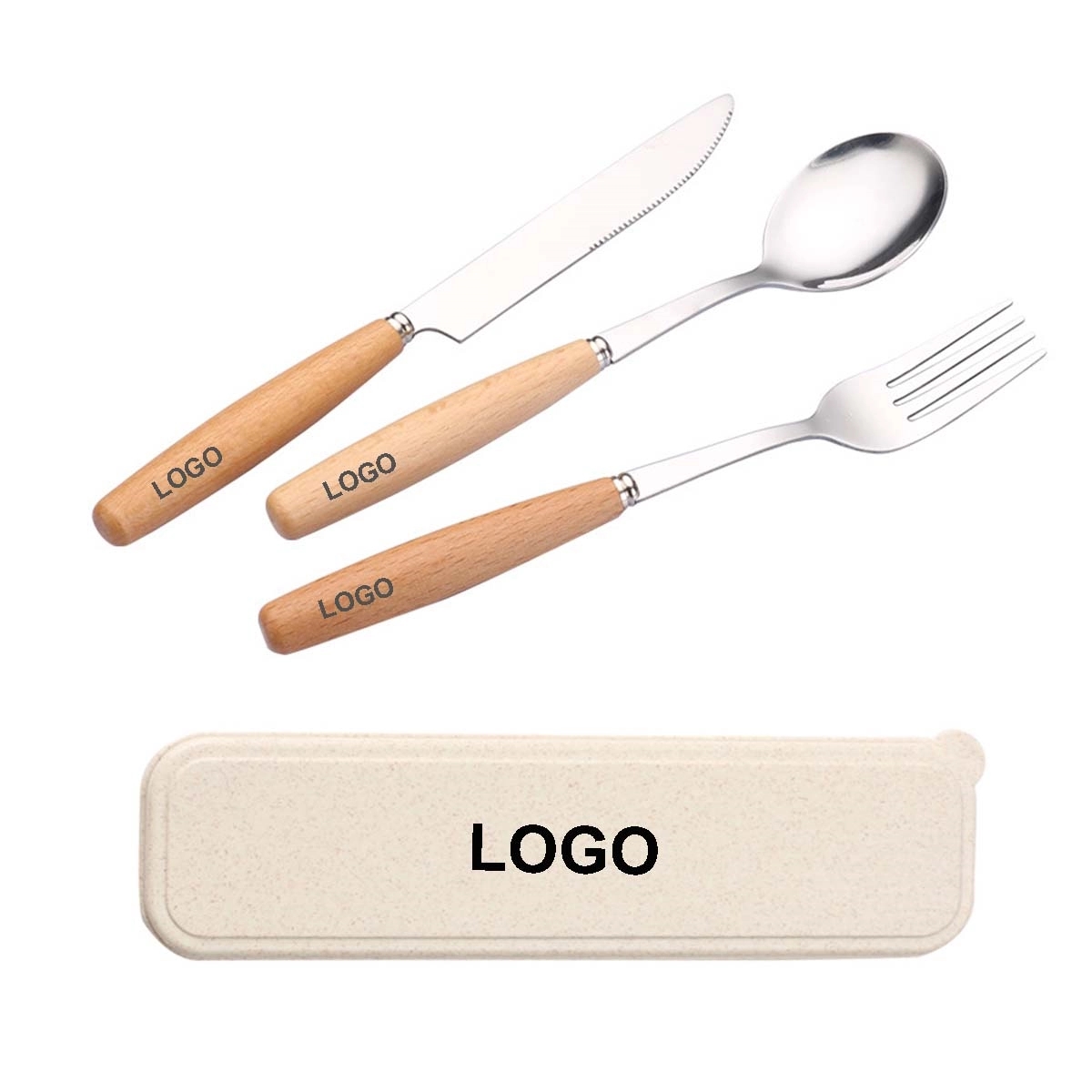 Stainless Steel Cutlery Set With Wooden Handle 1