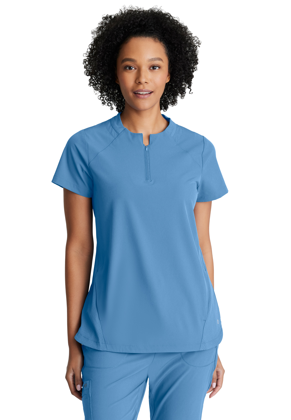 Barco One - Women's Two-Pocket Banded Zip-Collar Flux Scrub Top 19
