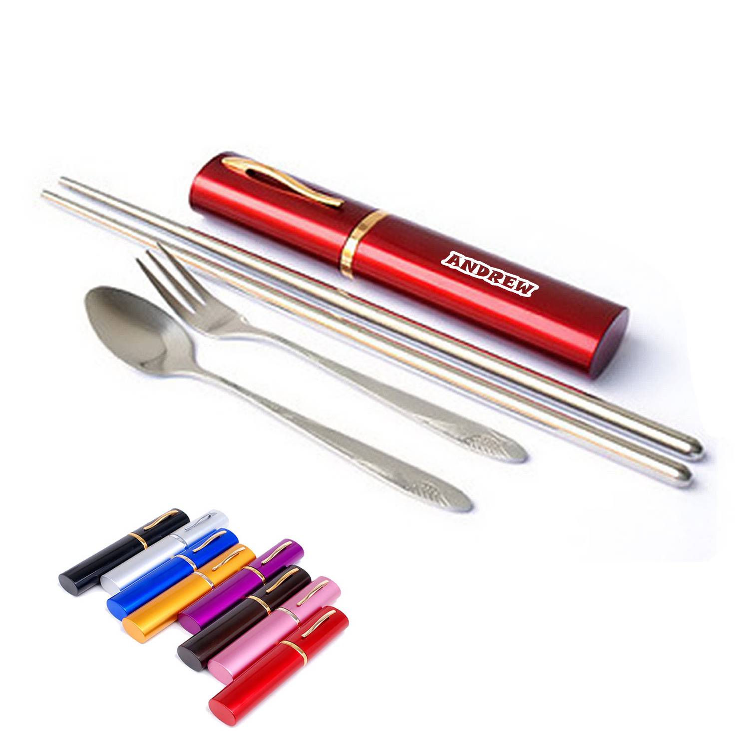 3 in 1 Stainless Steel Chopsticks Fork Spoon Cutlery Set 2
