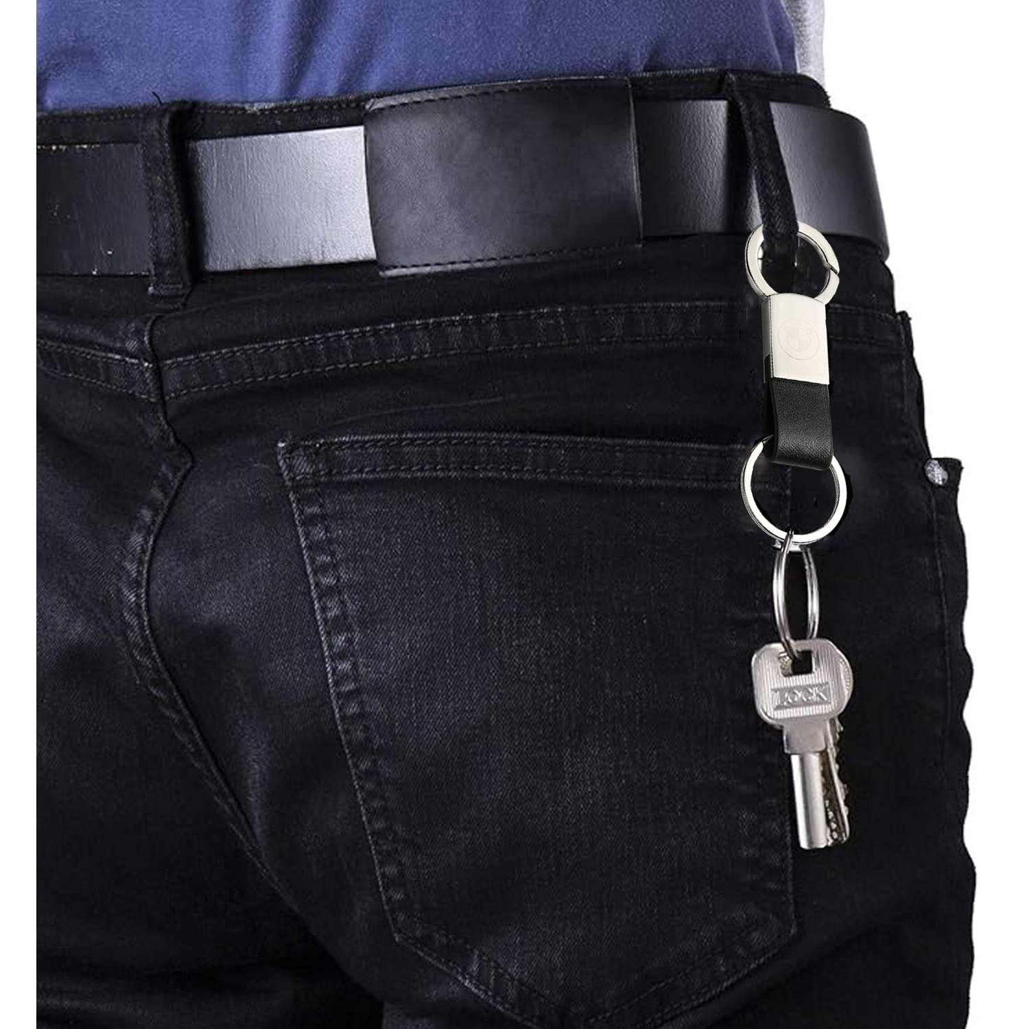 Metal Leather Key chain 1