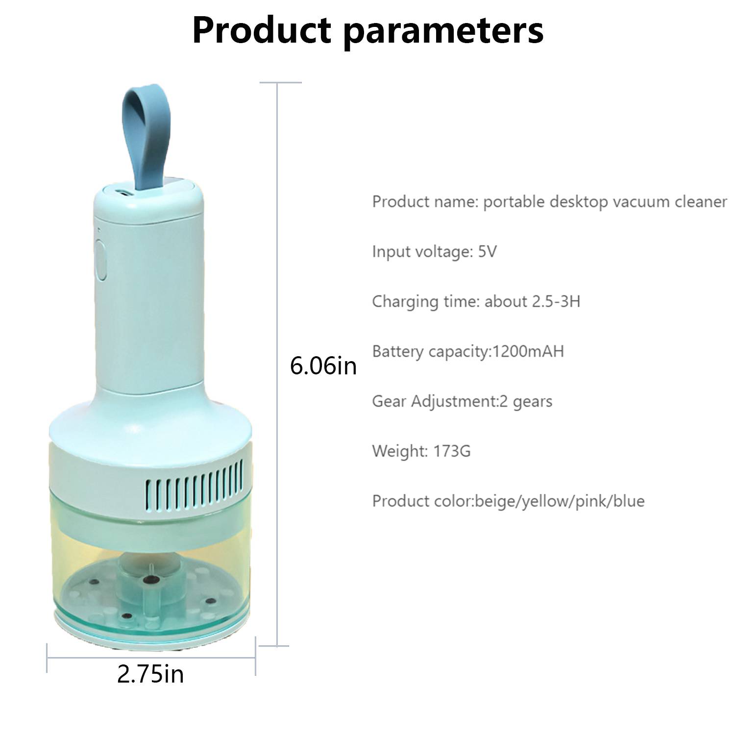 Portable USB Rechargeable Handheld Vacuum Cleaner 4