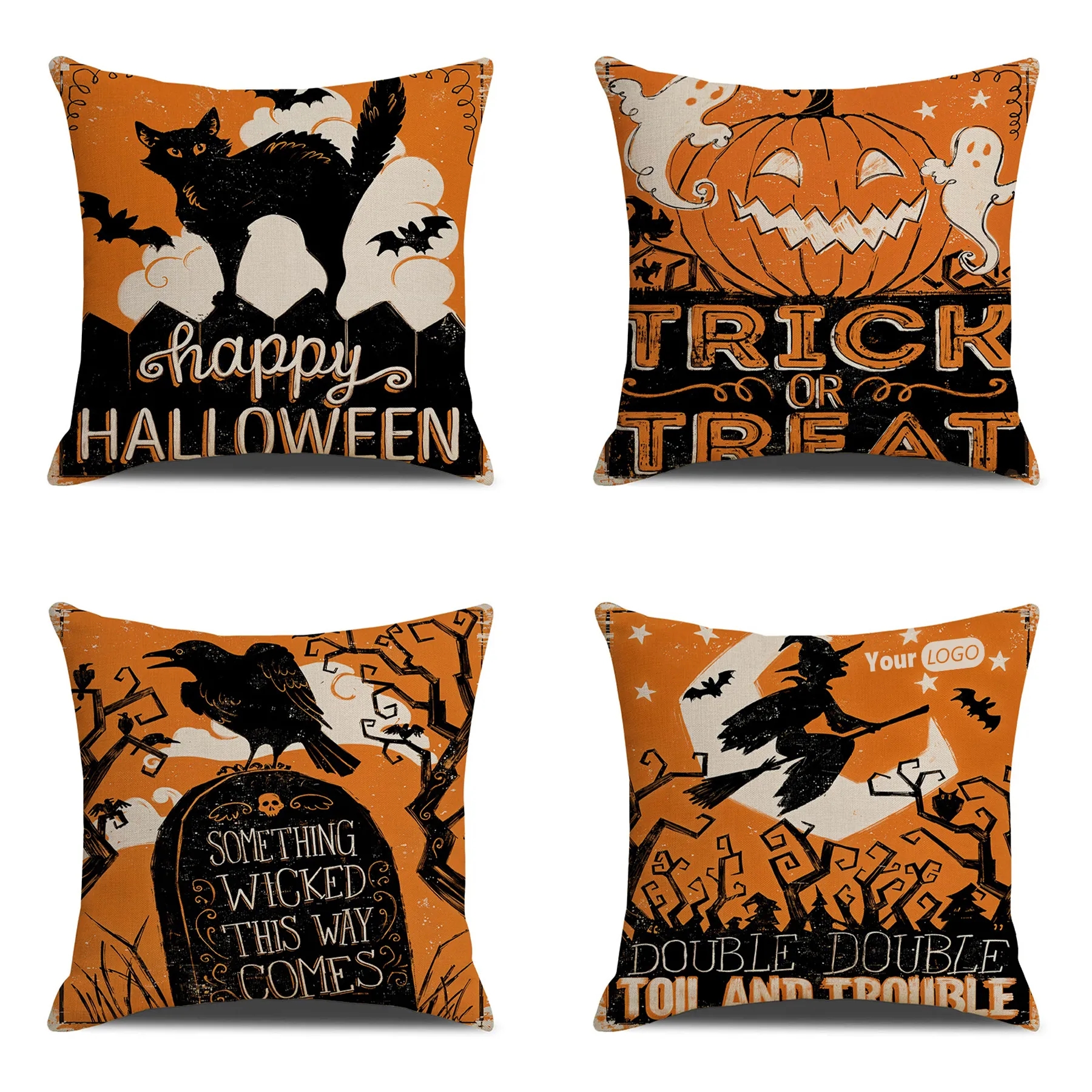 Flax Halloween Printed Pillowcase 1