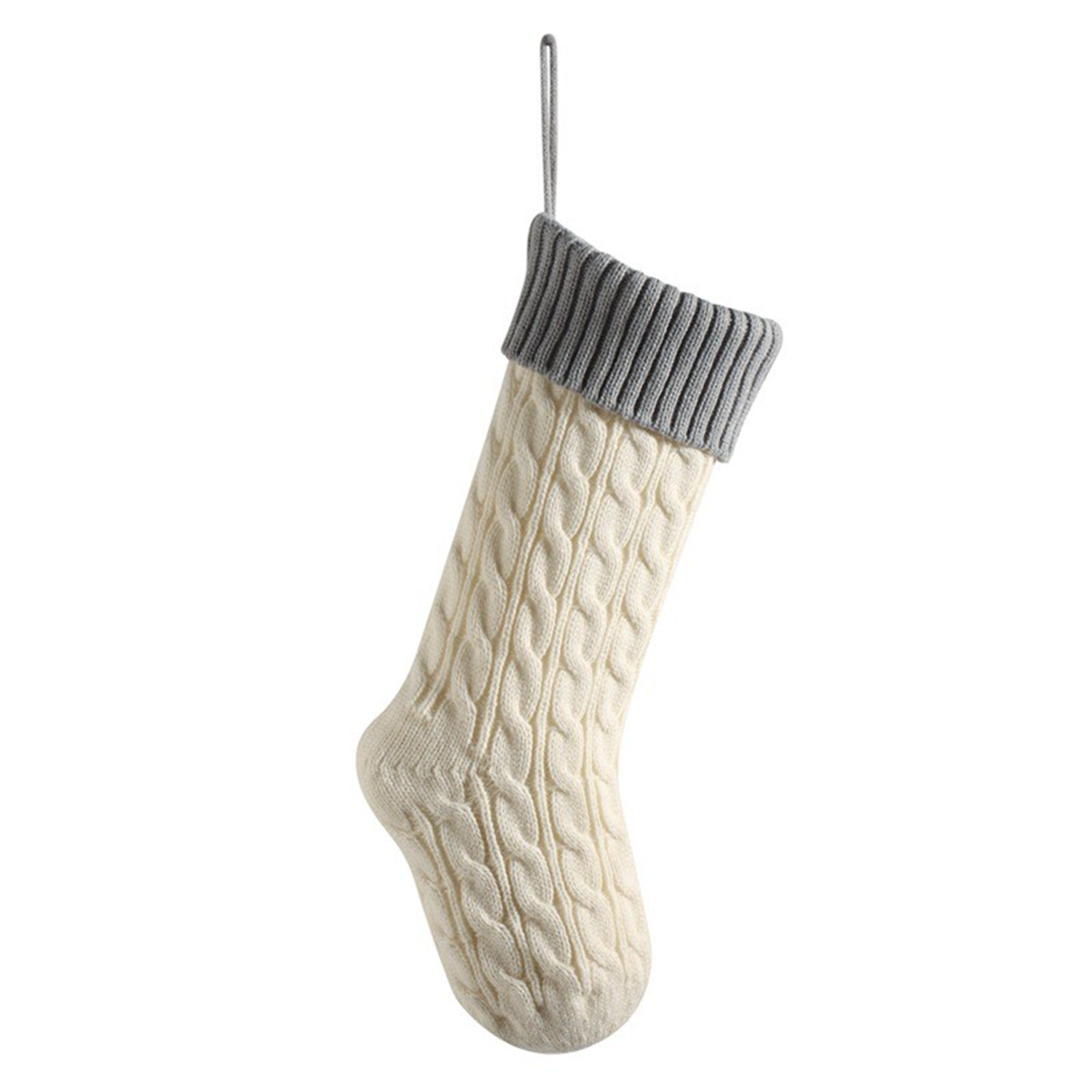 Large Knitted Hanging Christmas Stockings 22