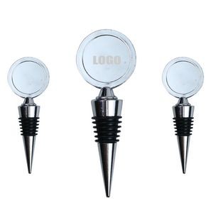 Elegant Wide Rim Round Medal Wine Stopper Cork 3