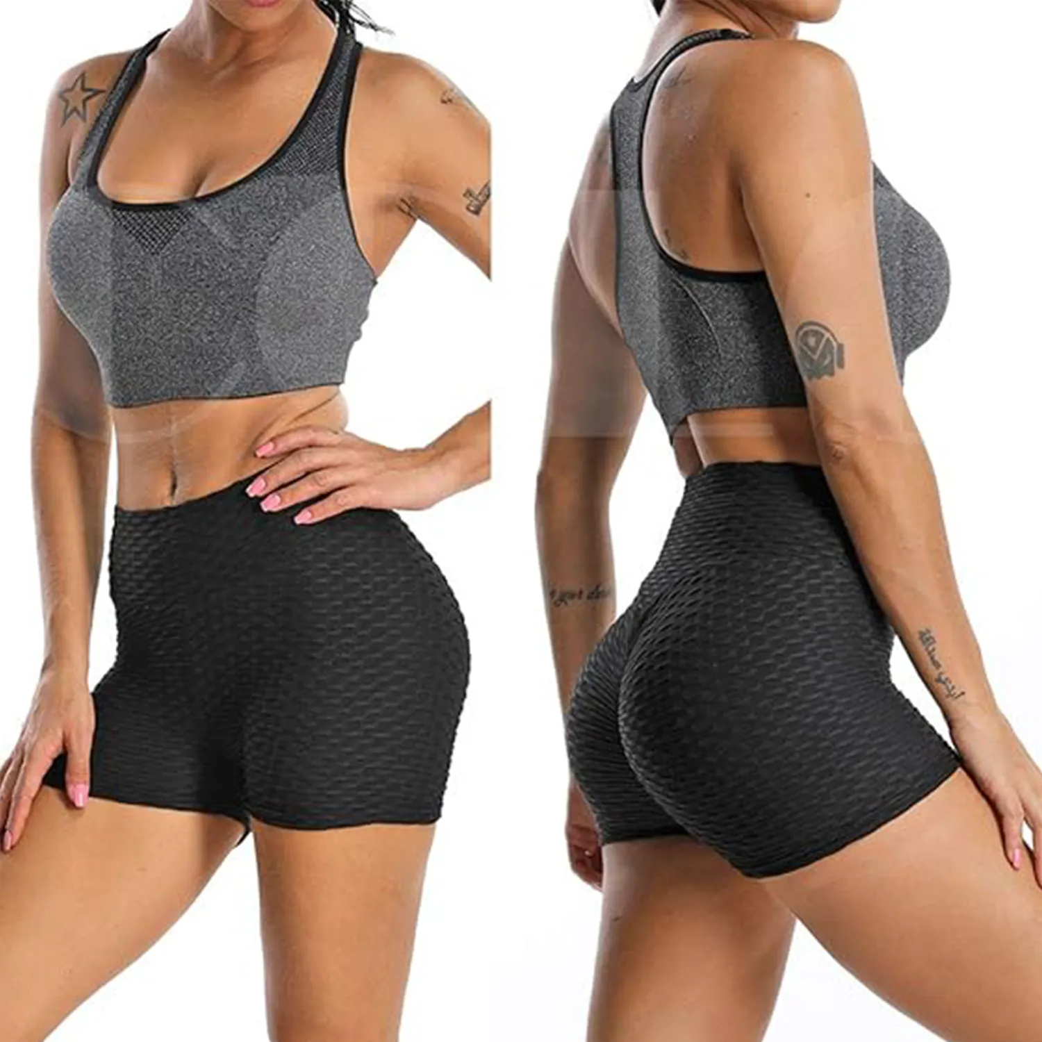 Women High Waisted Workout Shorts 8