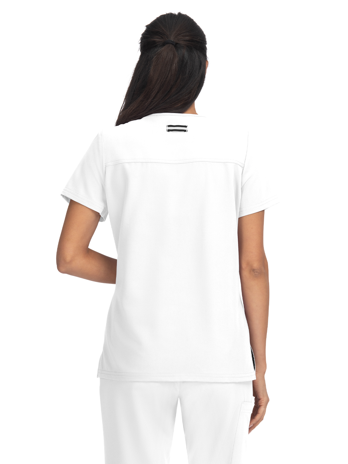 koi - Next Gen - Women's Three-Pocket Wide V-Neck Stretch Hustle and Heart Top 59