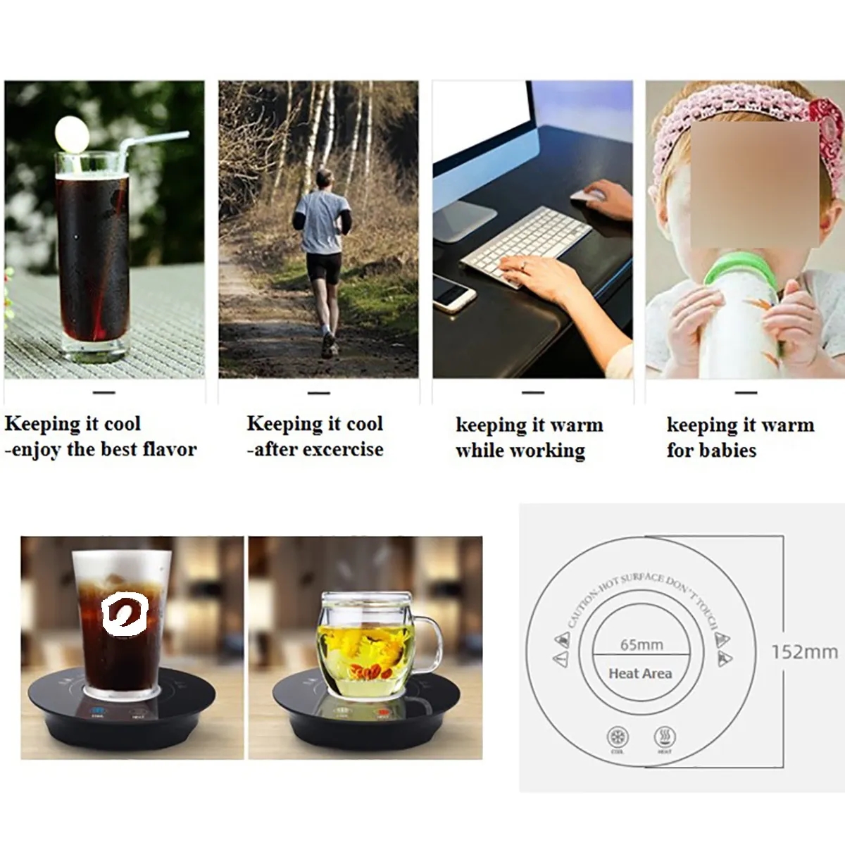 Electric Coffee Mug Warmer Cooler 4