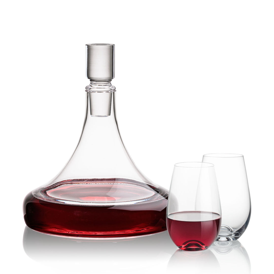 Ashby Decanter & Boston Stemless Wine, custom bottle opener with logo imprint 4