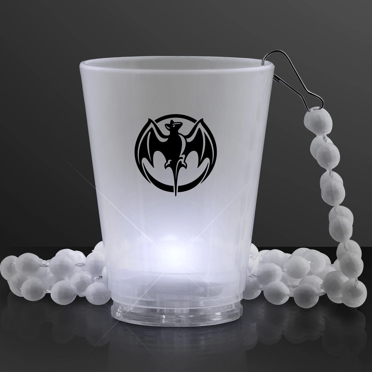 1.5 oz. Light Up Shot Glass on Party Bead Necklaces 2