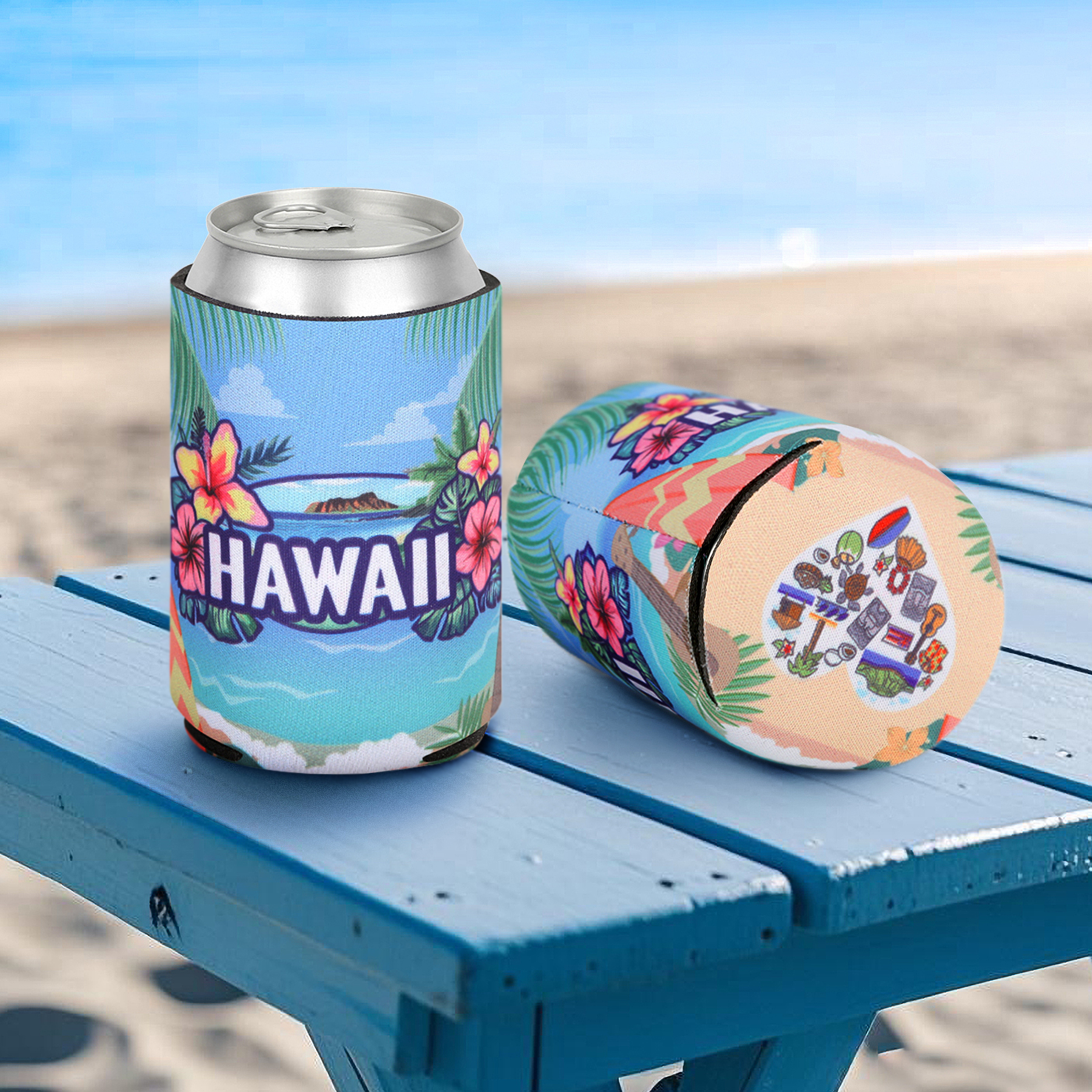 Economy Foam Full Color Can Cooler 6