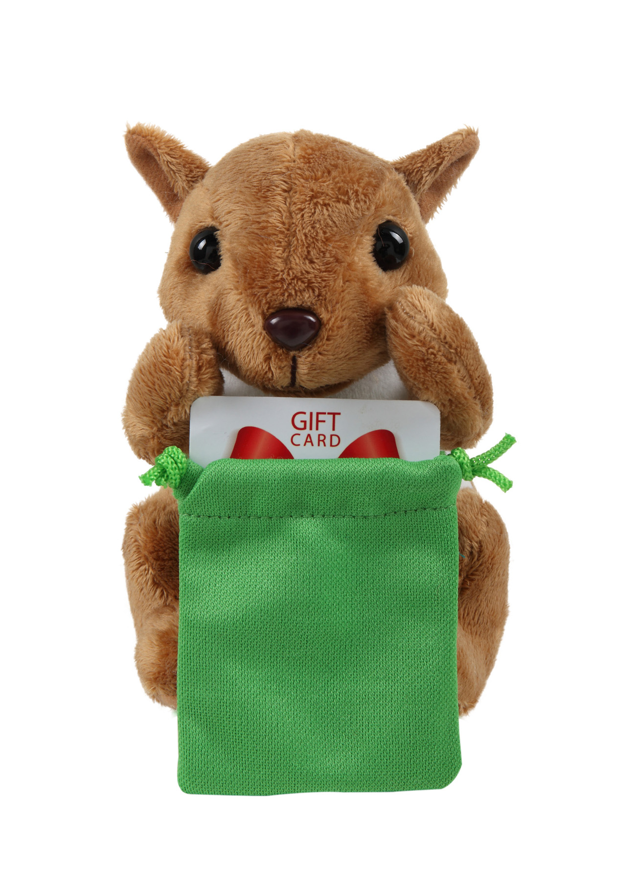 Soft Plush Sitting Squirrel with Gift Card Sack 2