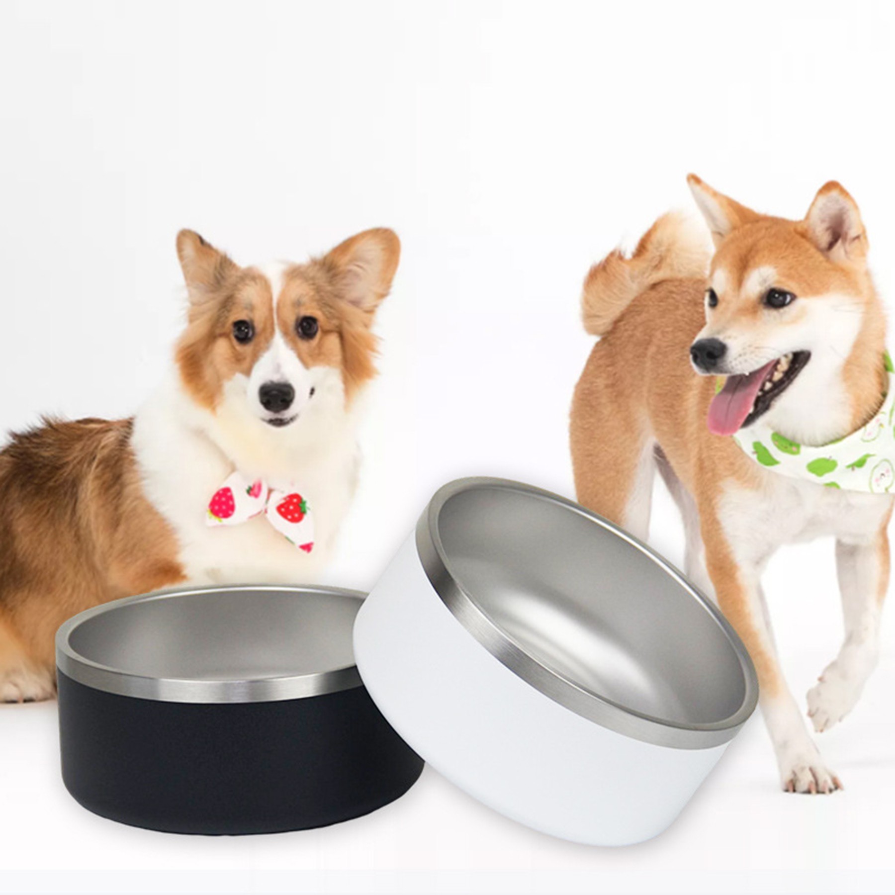32 Oz Double Layer Stainless Steel Pet Bowl 2