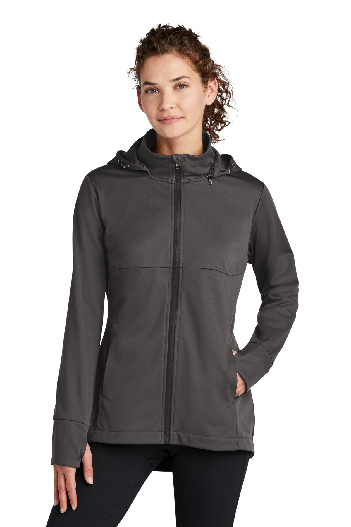 Sport-Tek® Women's Hooded Soft Shell Jacket 5