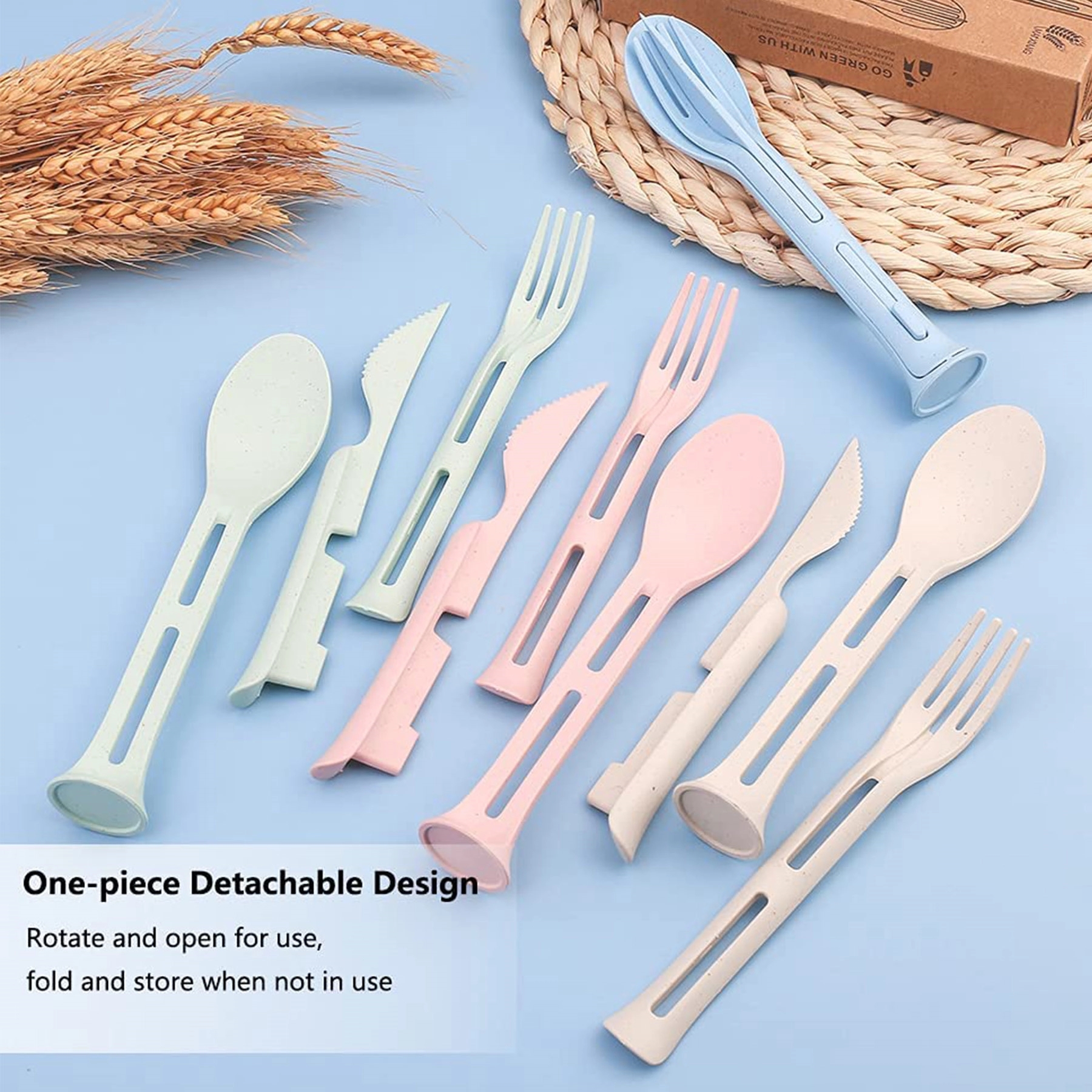 3 in 1 Knife, Fork, Spoon Utensils Set 4