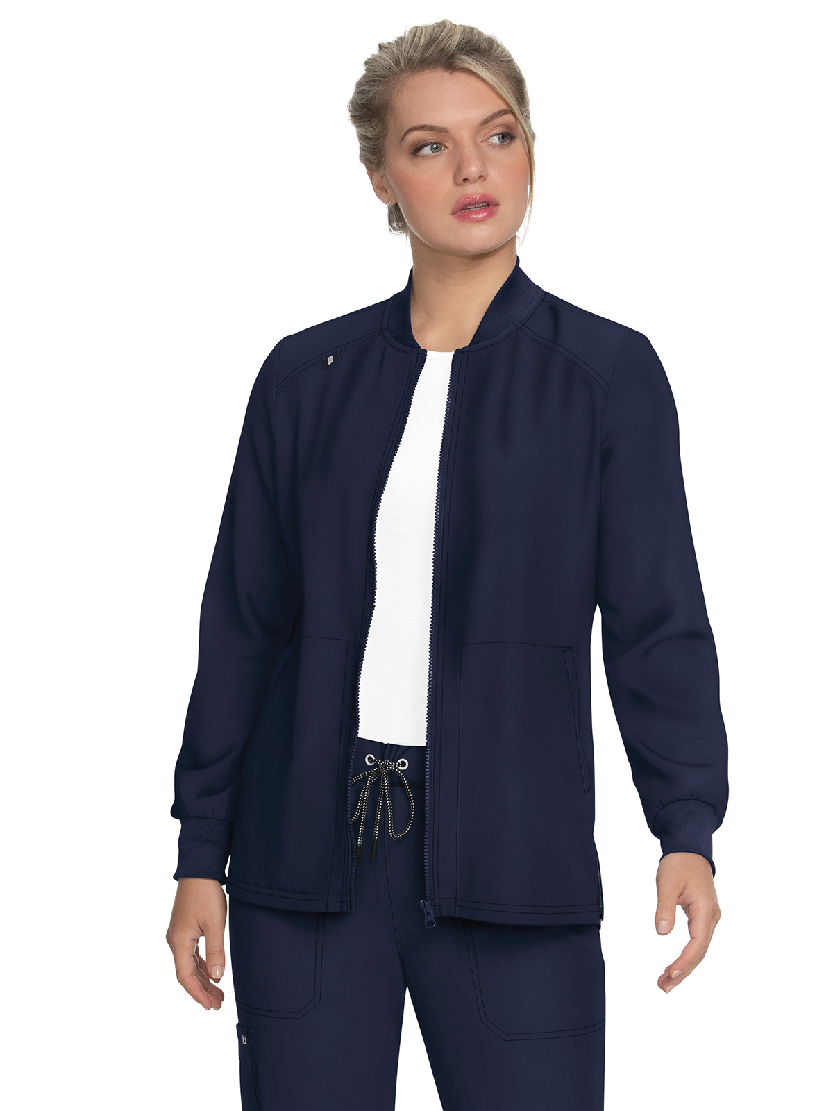 koi - Next Gen - Women's Four-Pocket Zipper Front Stretch Always in Motion Jacket 12