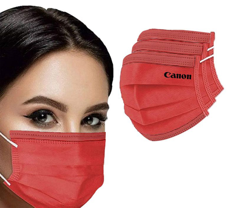 Disposable Masks In Red, Black, Pink, Gray, Blue - Printed 6