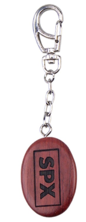 Oval Wood Key Tag 2
