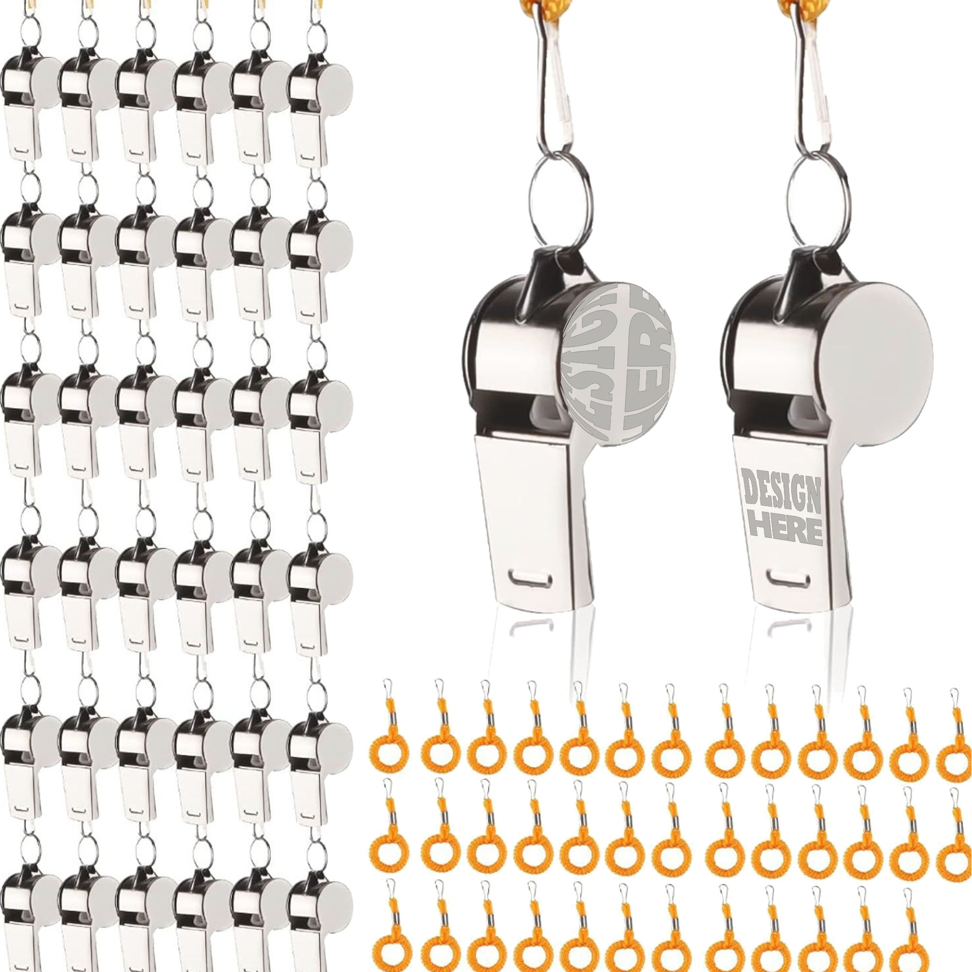 MOQ500 Stainless Steel Edge-Wrapped Whistle 3