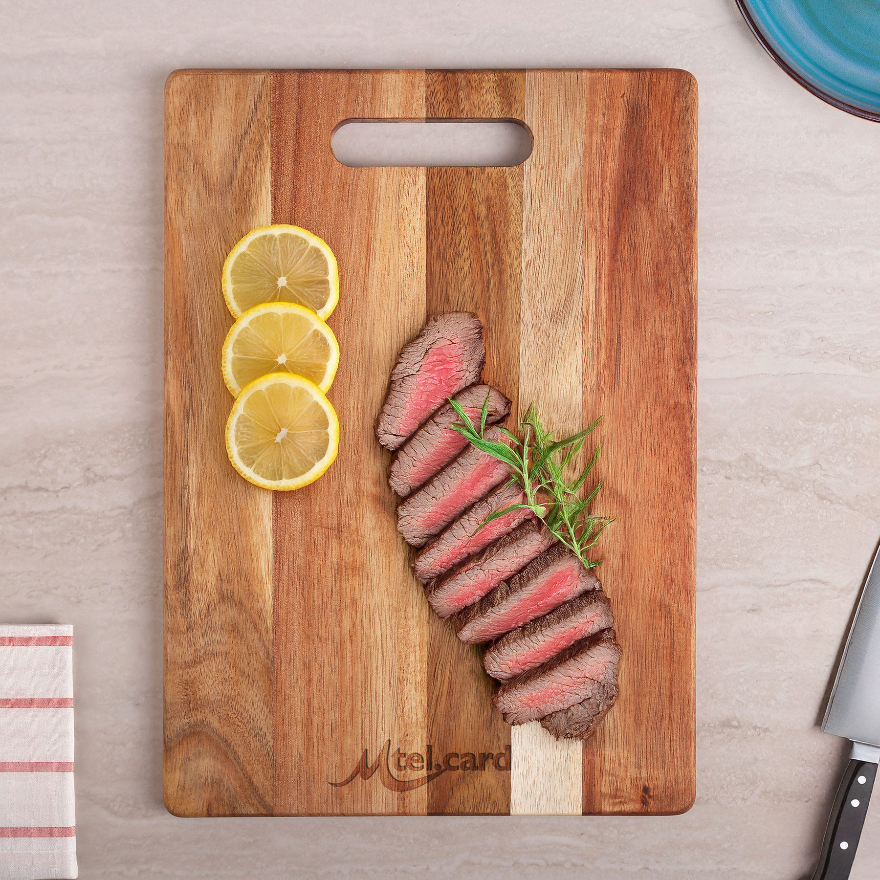 Acacia Cutting Board w/Handle