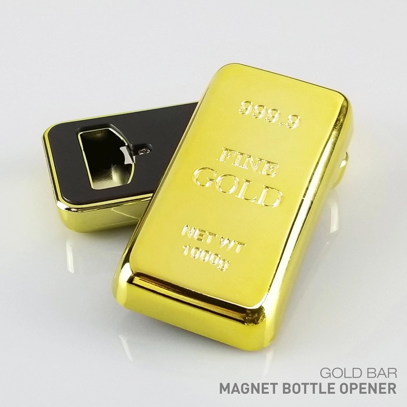 Gold Bar Magnet Bottle Opener 2