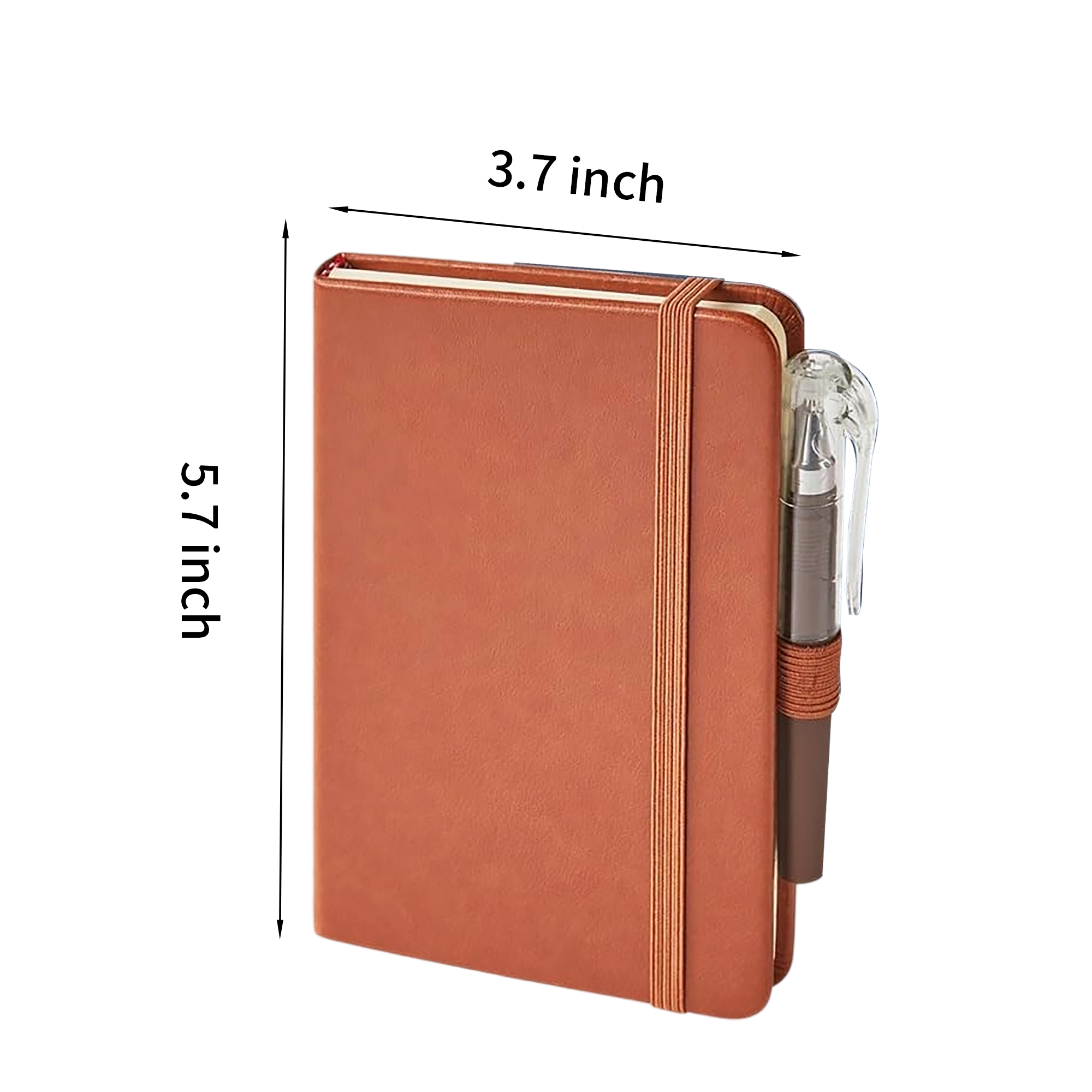 PU Leather Pocket Notebook Journal With Pen 3.7" x 5.7" 2