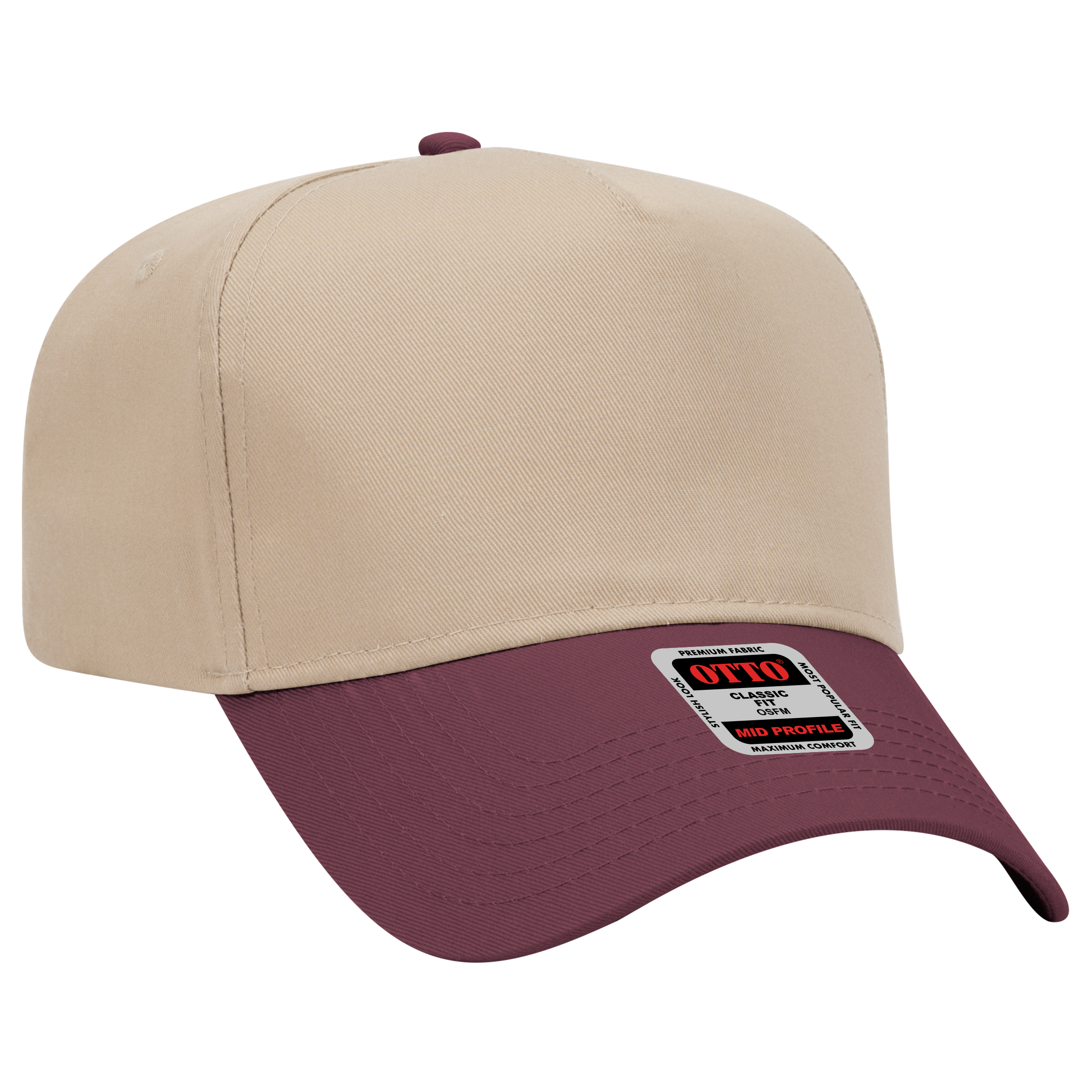 OTTO CAP® 5 Panel Mid Profile Baseball Cap 67