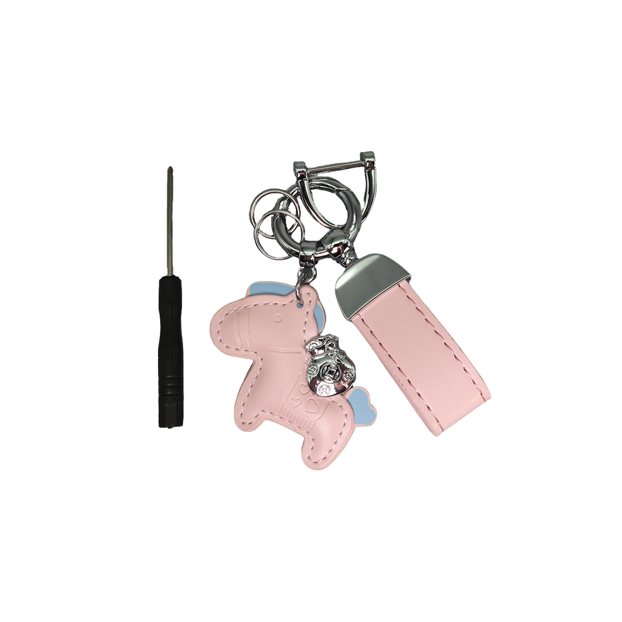 Polyurethane Pony Figure Key Ring With Strap 6.7" Length 34