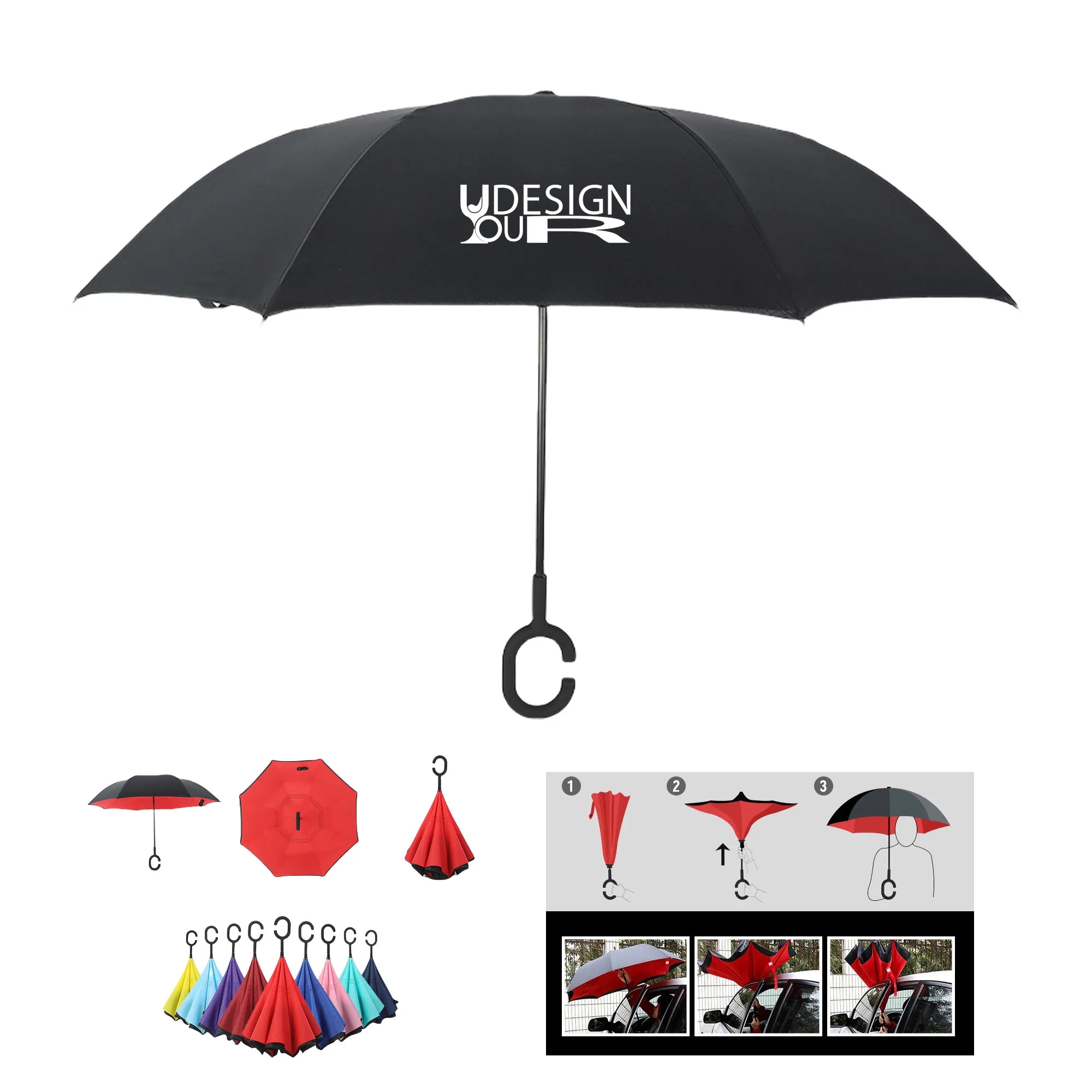 C Handle Reverse Umbrella 15