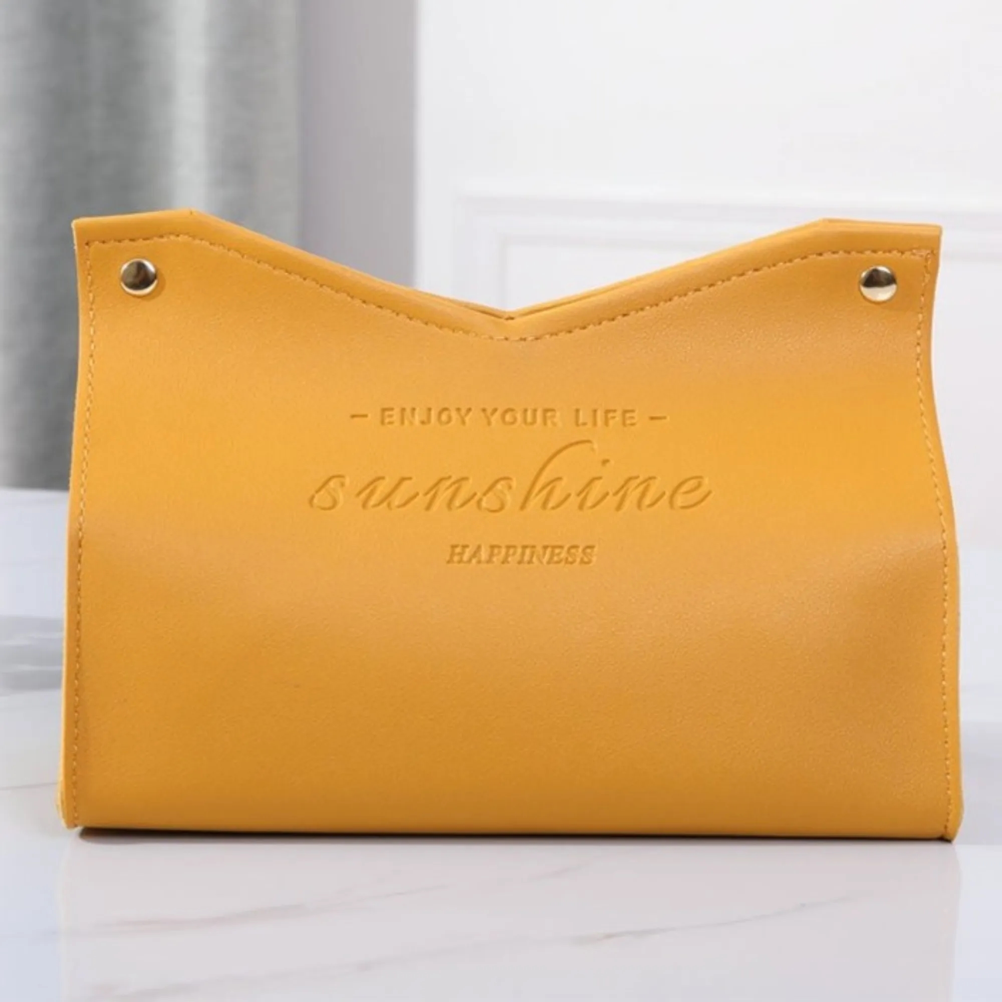 Leather tissue box 9