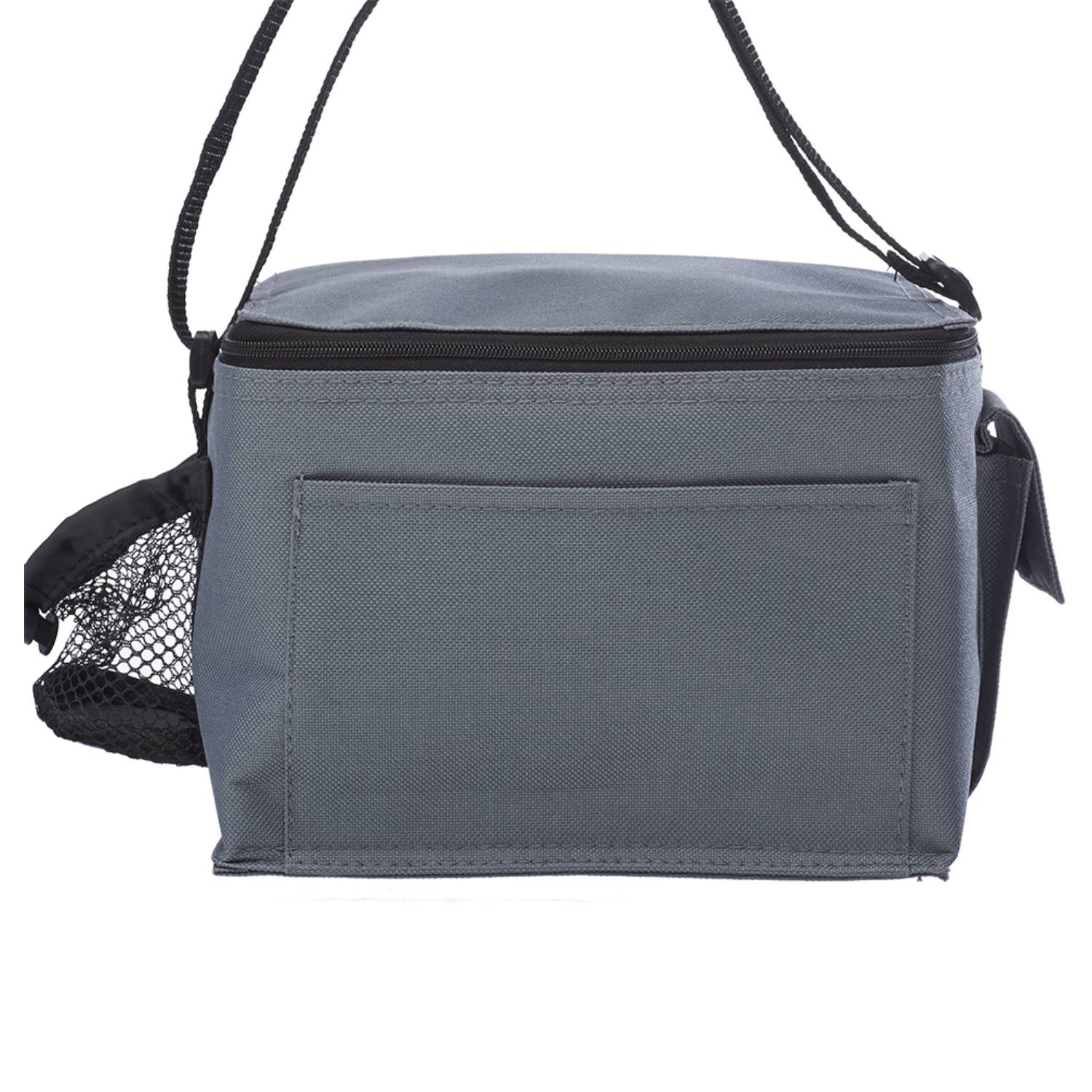Top Zipper Insulated Lunch Bag with Mesh Pocket 2