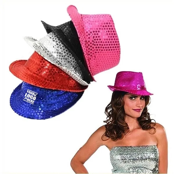 Western Sequin Fedora Hat Bling Dance Hats