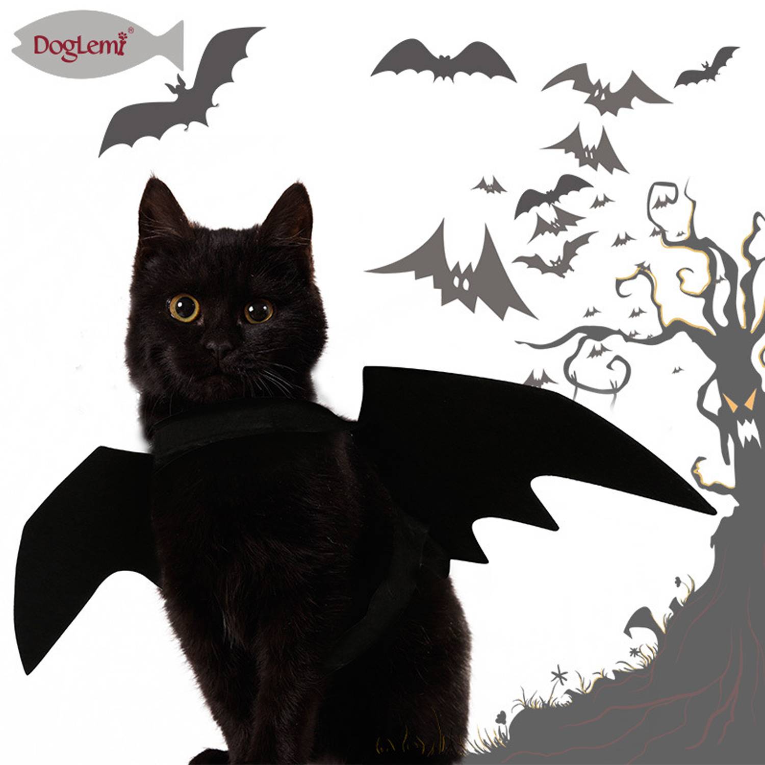 Adjustable Halloween Pet Bat Wings Costume 4