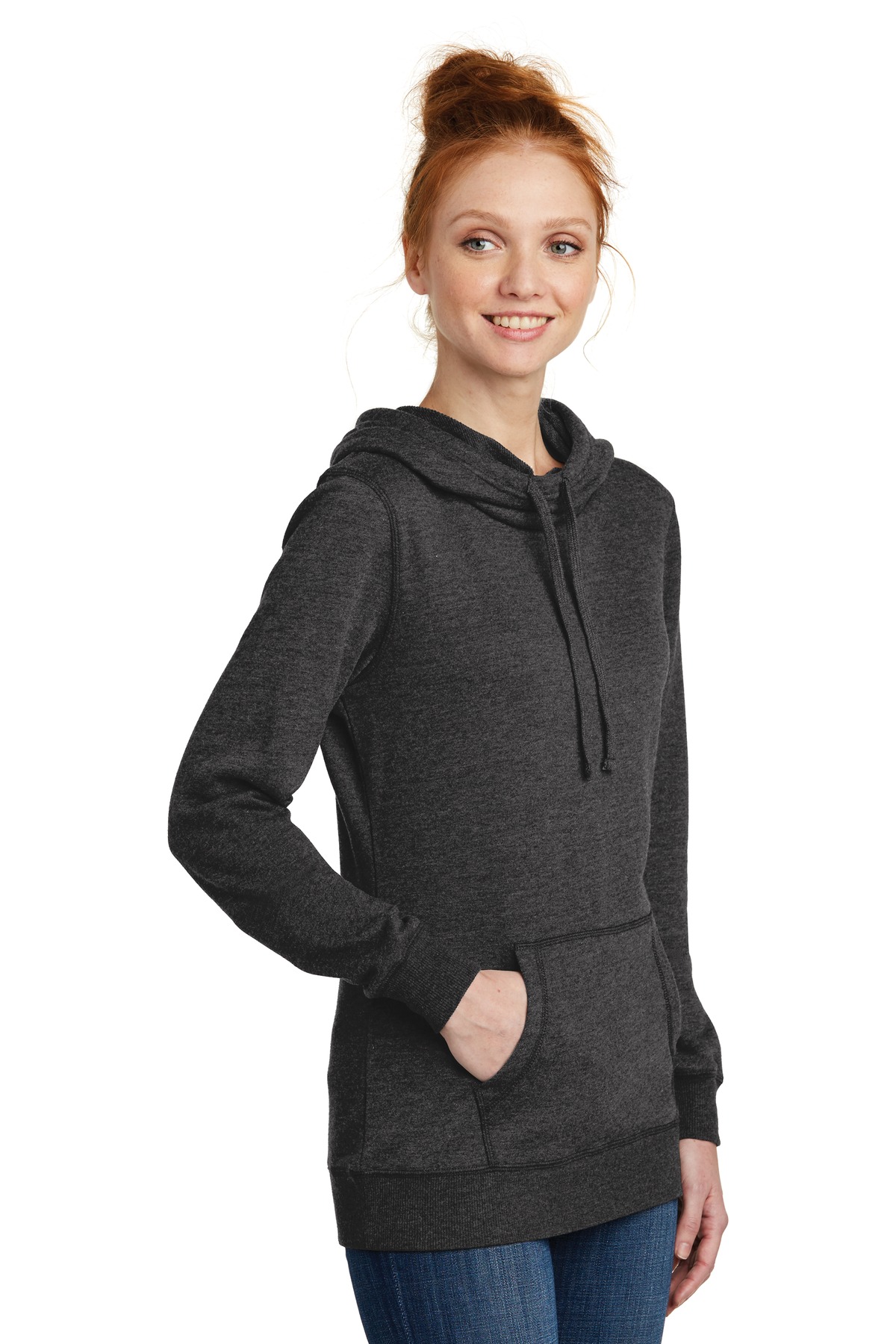 District Women's Lightweight Fleece Hoodie. DM493 23