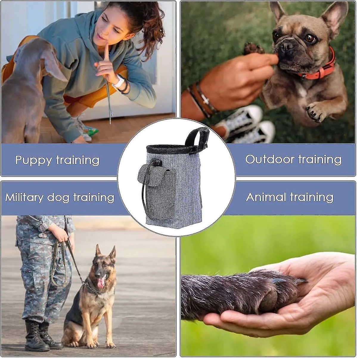 Dog Training Snack Waist Shoulder Pouch Bag 7