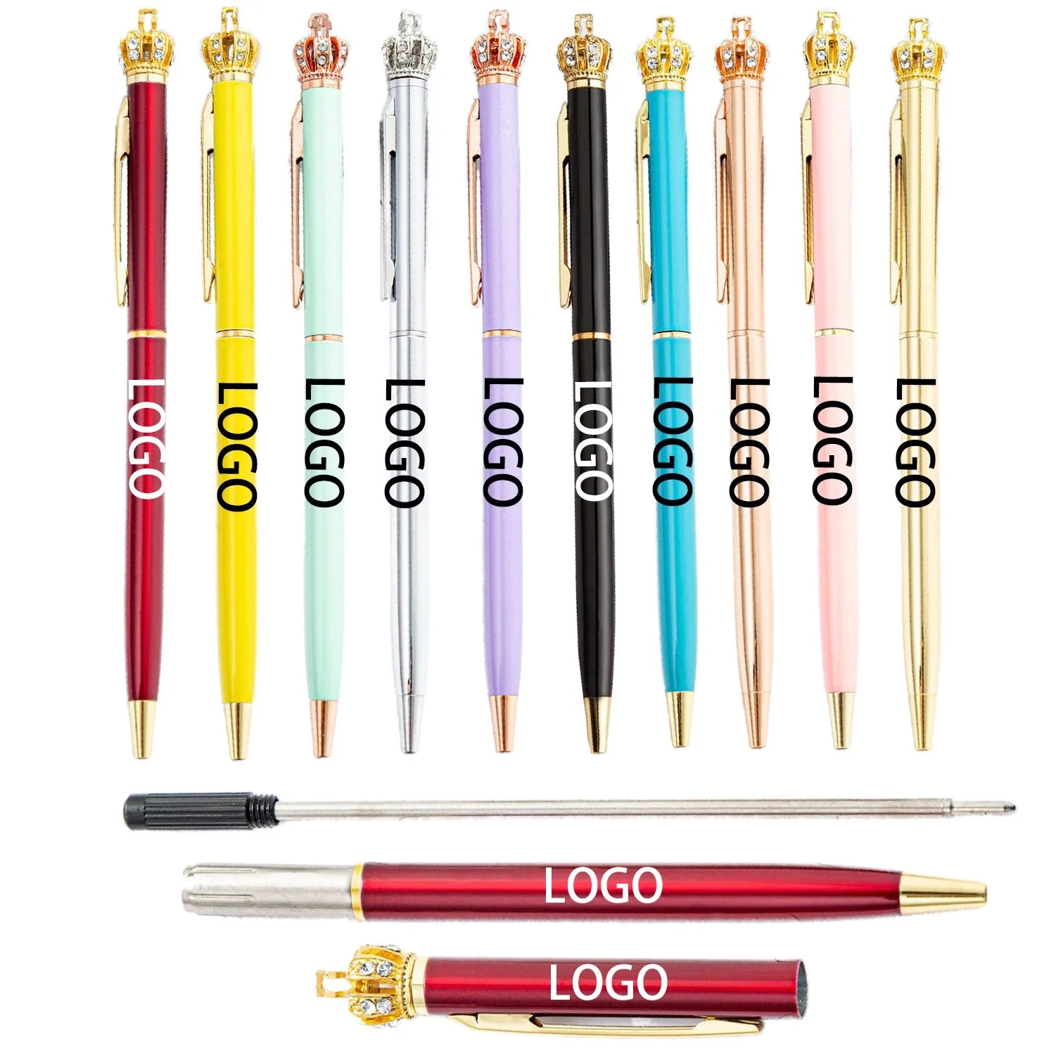 Crown Top Decor Metal Ballpoint Pen 4
