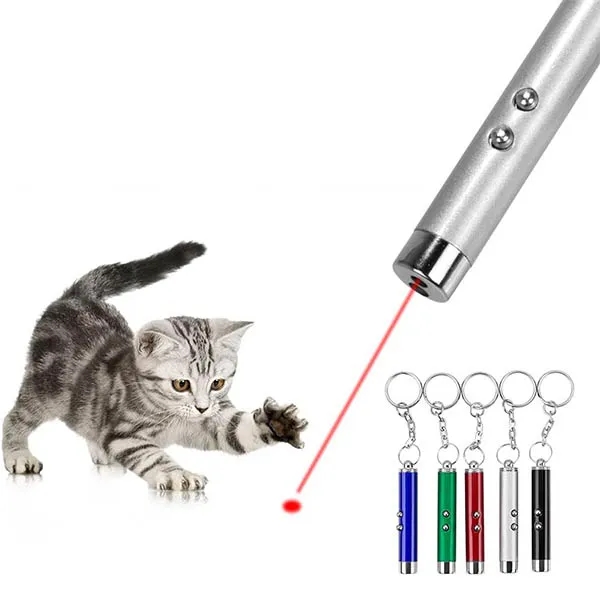 Pet Cat Dog Toys Laser Pointer Pen Mini Keychain 5