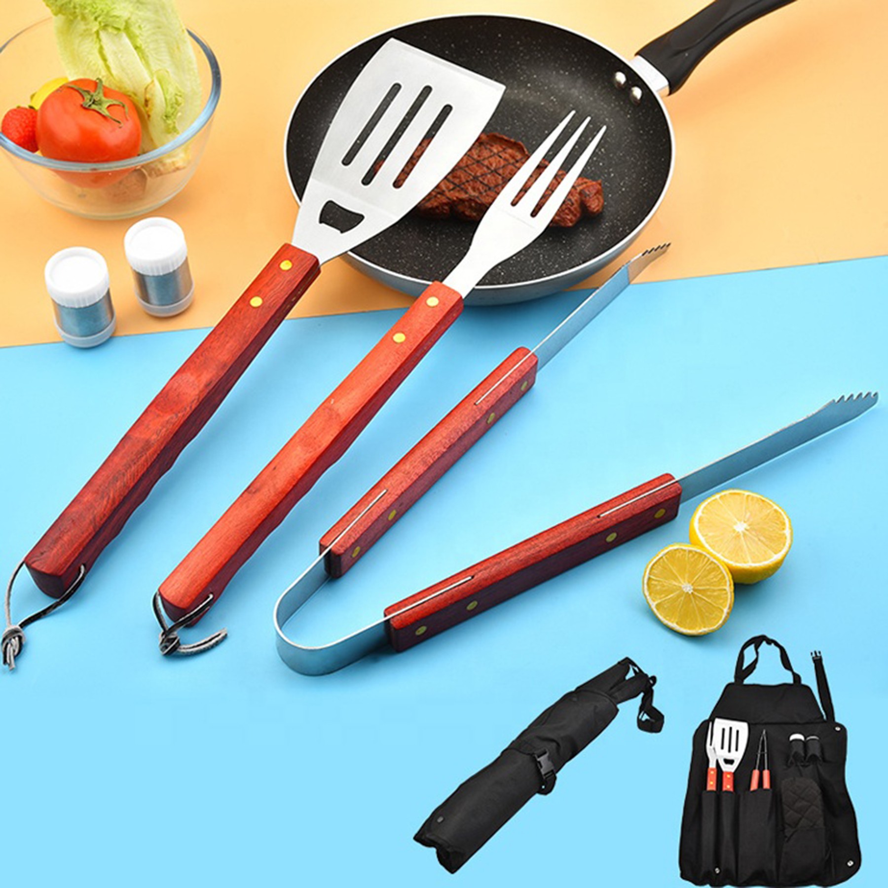 7 Pieces Apron Style Bbq Sets 3