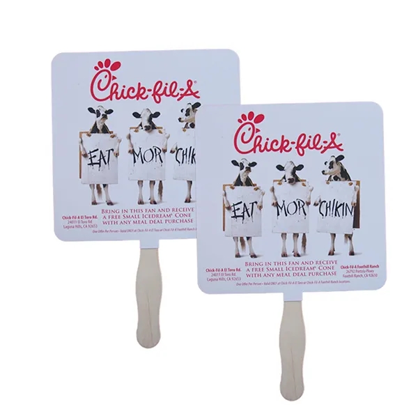 Custom design paper hand fan 5