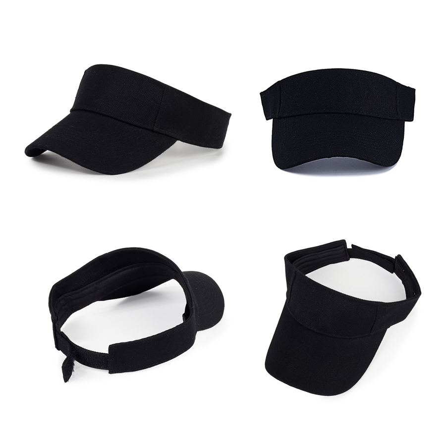 Kids' Stock Solid Color Polyester Visor - Sports Style 24