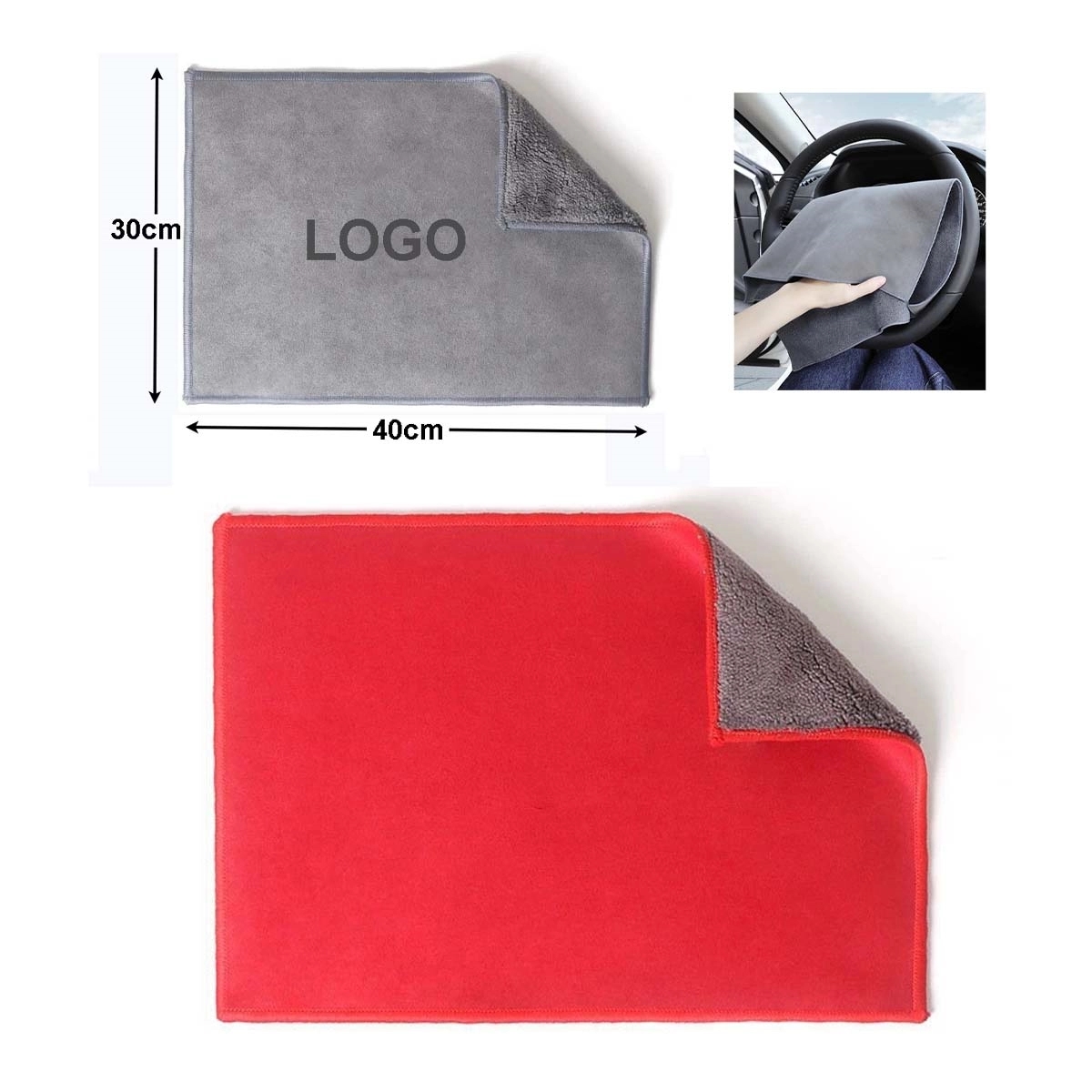 Double Sided Chamois Cleaning Car Cloth 1