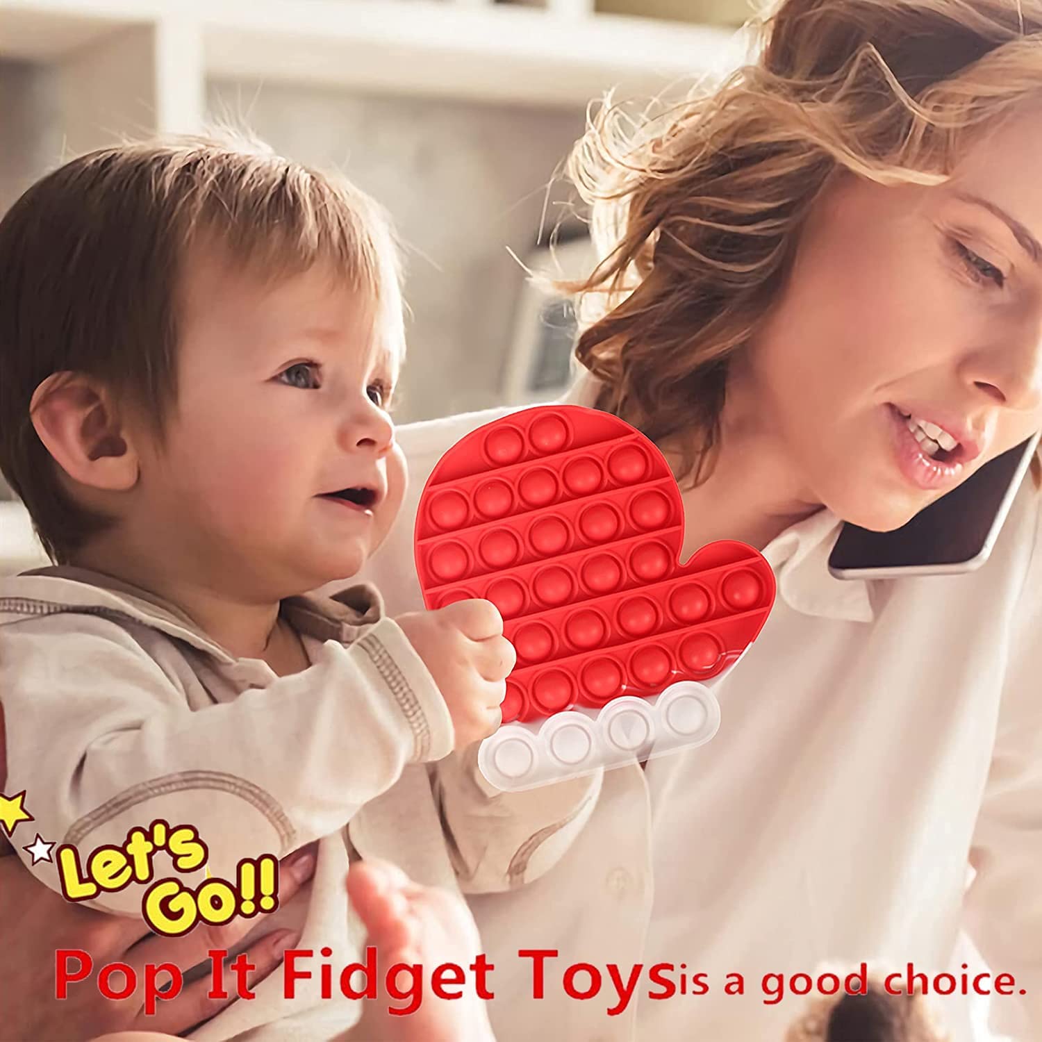 Simple Dimple Fidget Popper in Christmas Gloves Shape for Kids and Adults 3