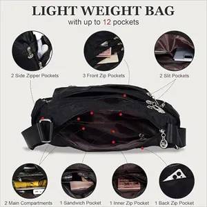 Nylon Multi-Pocket Crossbody Bag 10