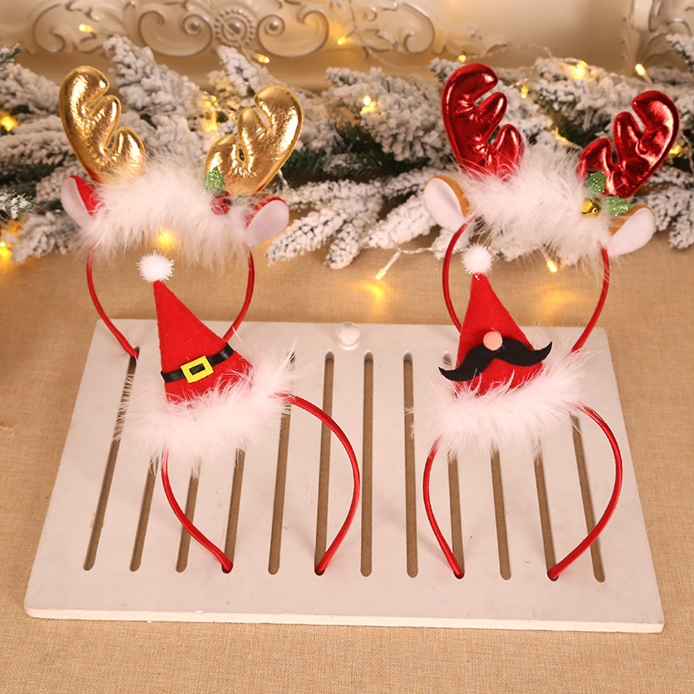 Christmas Plush Elk Antler Hair Band 2