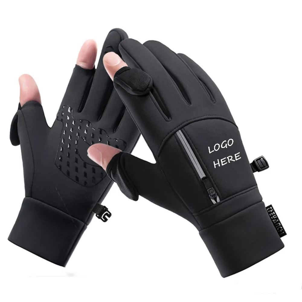 Fingerless Waterproof Anti Slip Warm Gloves With Storage 2
