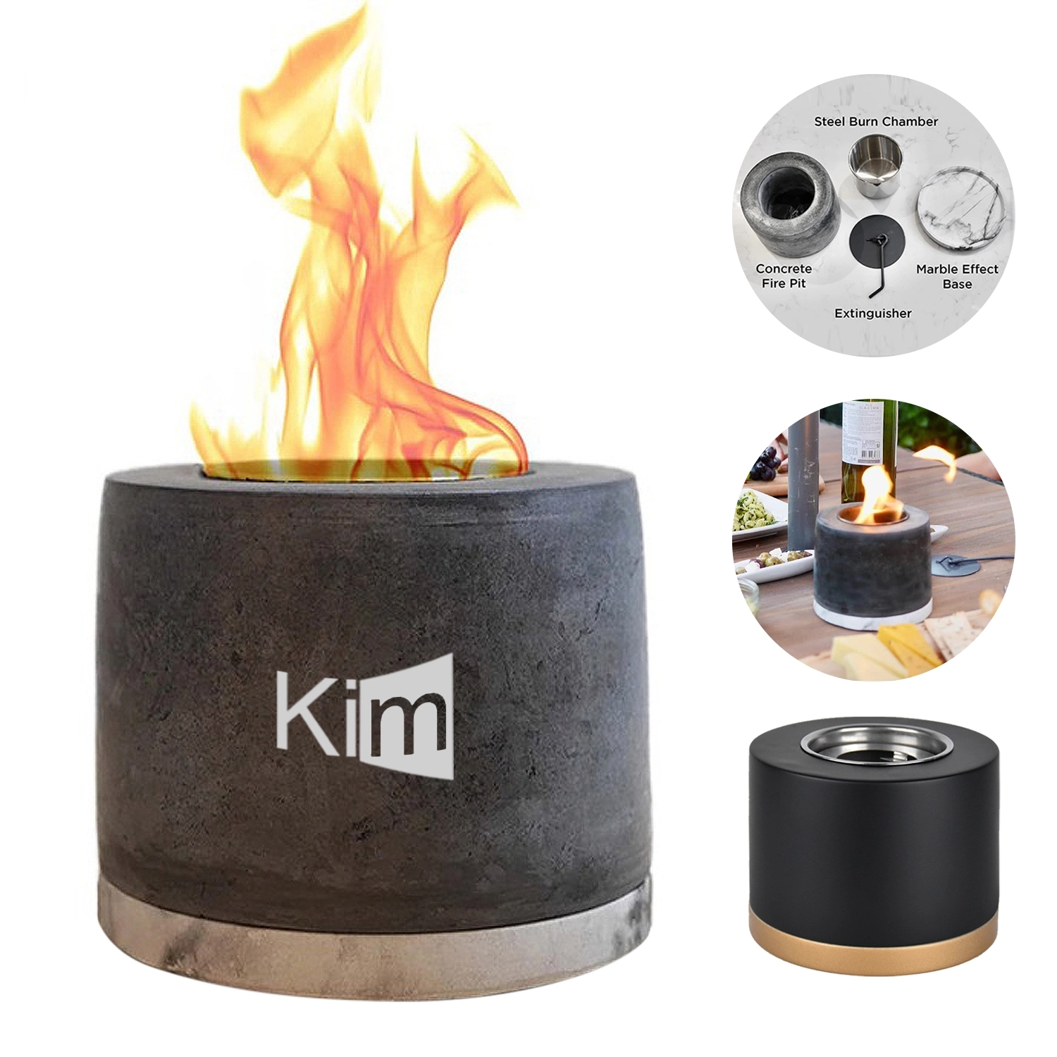 Concrete Tabletop Fire Pit 2