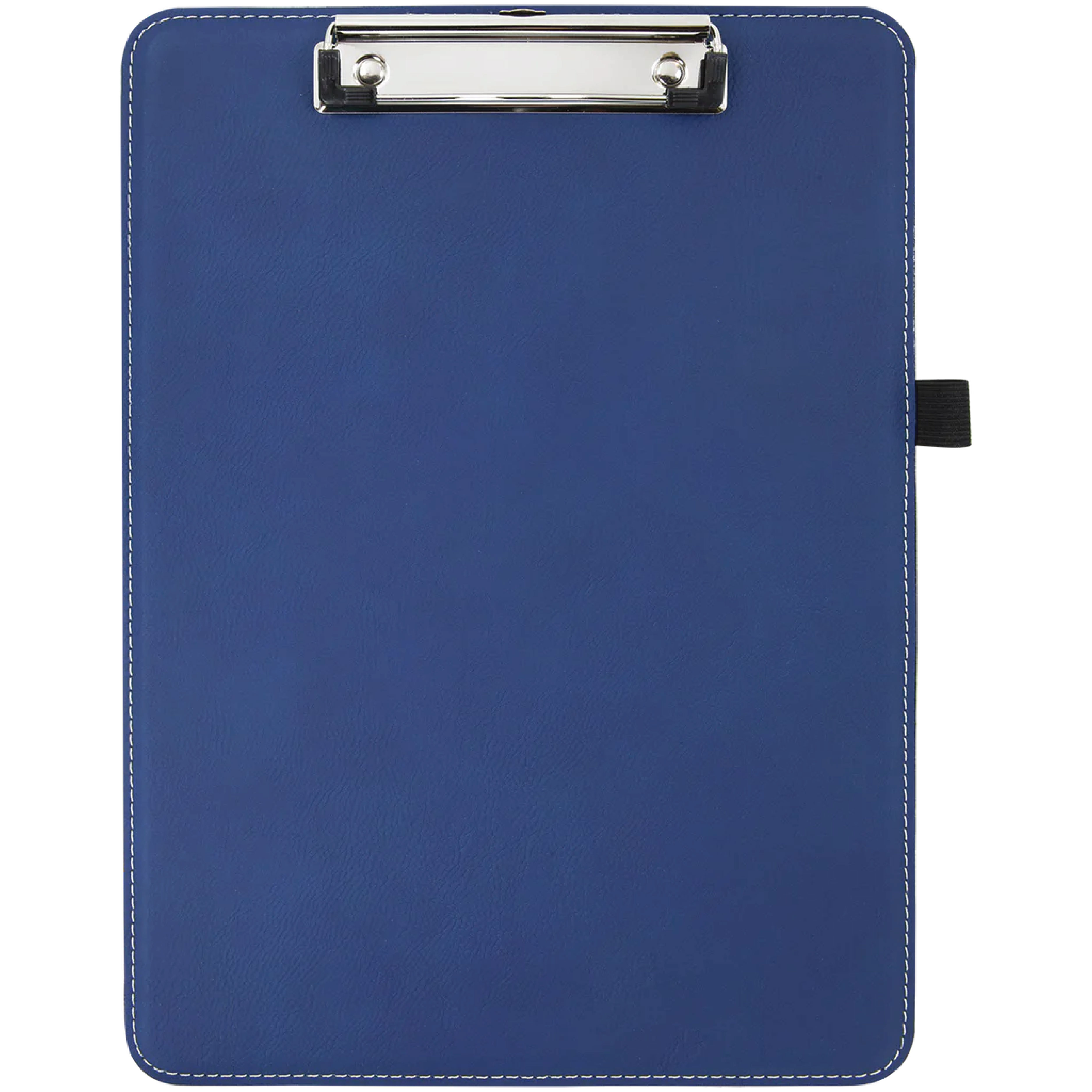 9" x 12 1/2" Blue/Silver Leatherette Clipboard 8